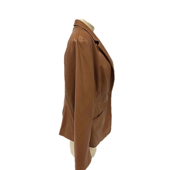 NWT CHICO'S * FAUX LEATHER JACKET - Picture 6 of 8